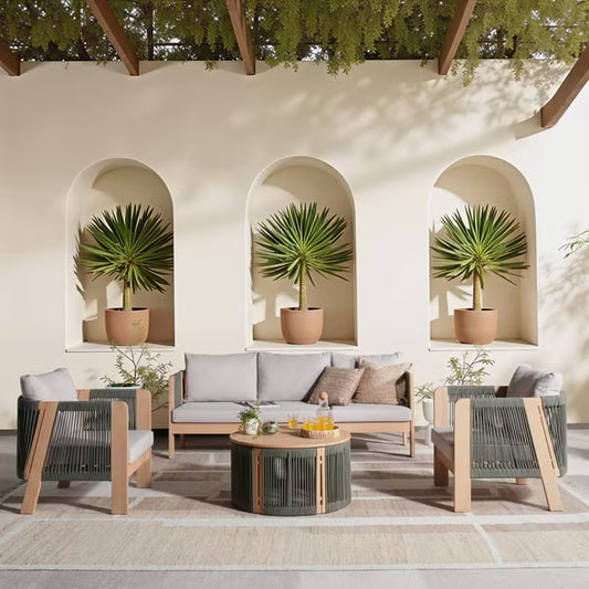 طقم أريكة خارجية روتري 3+1+1+1ct - أخضر زيتوني 