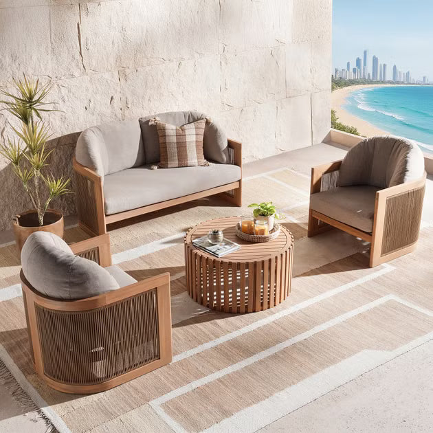 Lariz outdoor sofa set 2+1+1+coffee table - light grey