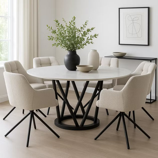 طقم طعام ميستيك 1+6 مقاعد مع كراسي كورينا 