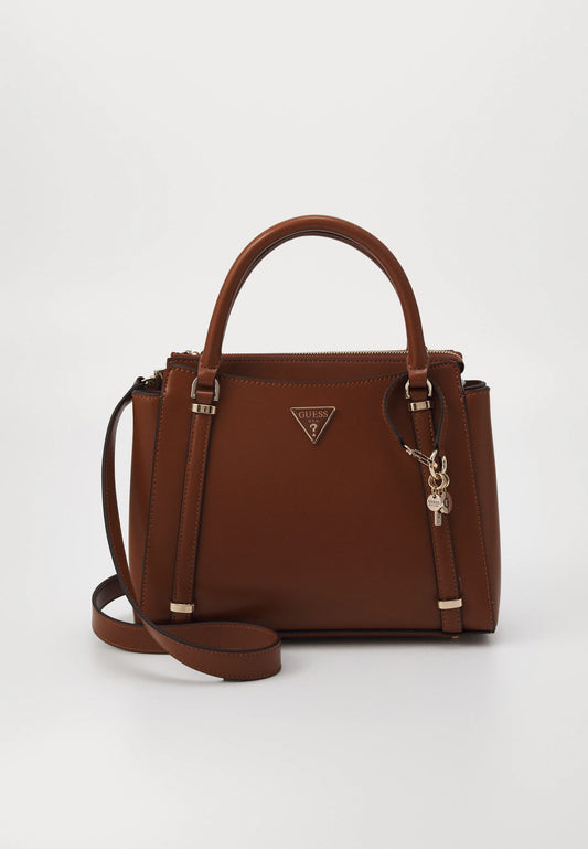 GUESS  DARYNA SATCHEL - Handbag - cognac
