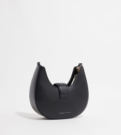 CHARLES & KEITH Gabine Leather Crystal Embellished Hobo Bag