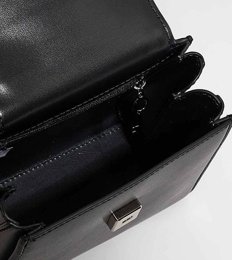 CHARLES & KEITH Locket Metallic Chain Top Handle Bag