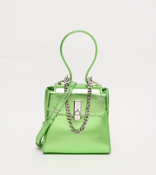 CHARLES & KEITH Locket Metallic Chain-Link Mini Bag