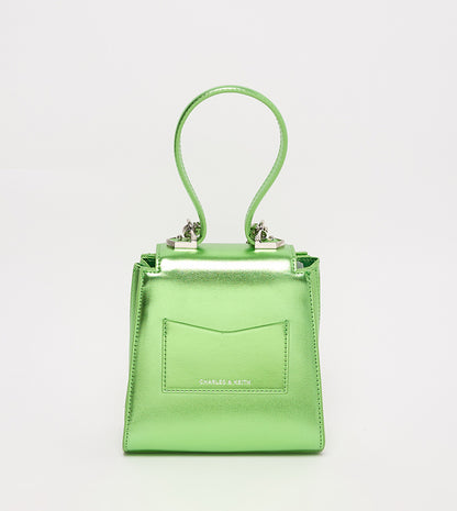 CHARLES & KEITH Locket Metallic Chain-Link Mini Bag