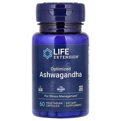 Life Extension, Optimized Ashwagandha, 60 Vegetarian Capsules (125 mg per Capsule)