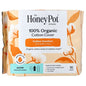 The Honey Pot Company, 100% Organic Cotton Cover, Non-Herbal Pads with Wings, Super, 16 Count