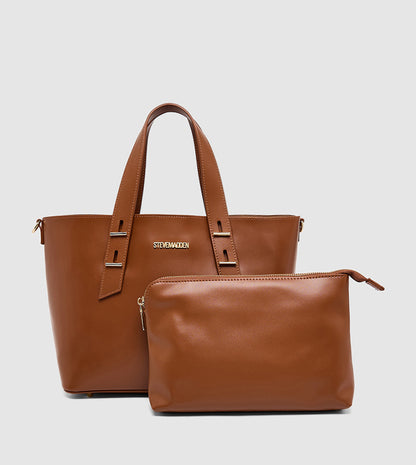 Steve Madden Textured Bucket Bag with Pouch