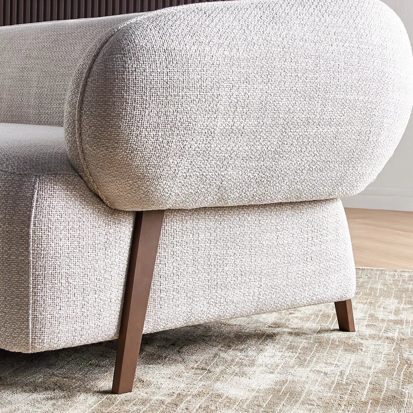 أريكة رون فرينش القماشية ثلاثية المقاعد