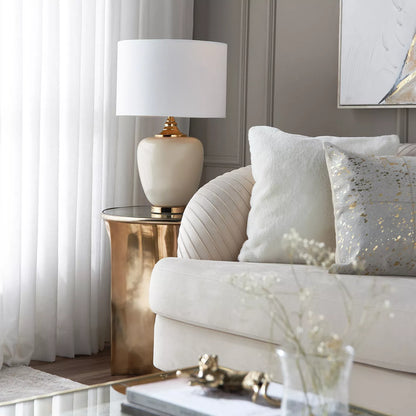 مصباح طاولة زجاجي سيفينا - 59 سم