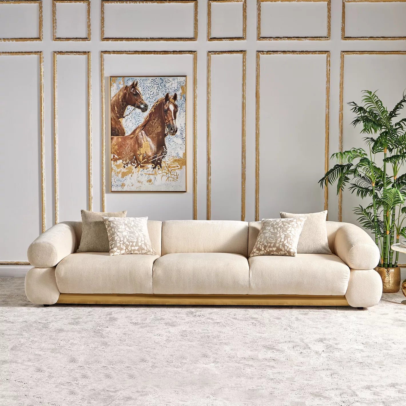 أريكة أريس المخملية ذات الأربعة مقاعد