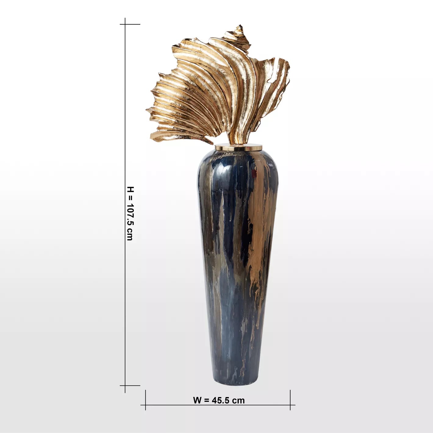 Desert Elegance Metal Floor Vase - 108 cm