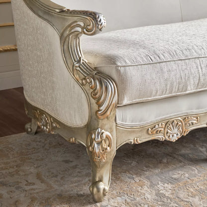 أريكة مخملية كلاسيكية بثلاثة مقاعد