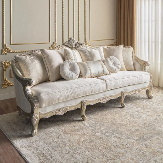 Classic  4-Seater Velvet Sofa