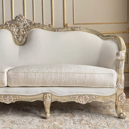 أريكة مخملية كلاسيكية بأربعة مقاعد