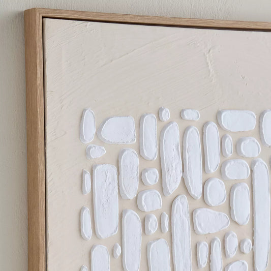 White shapes canvas art 60x90cm