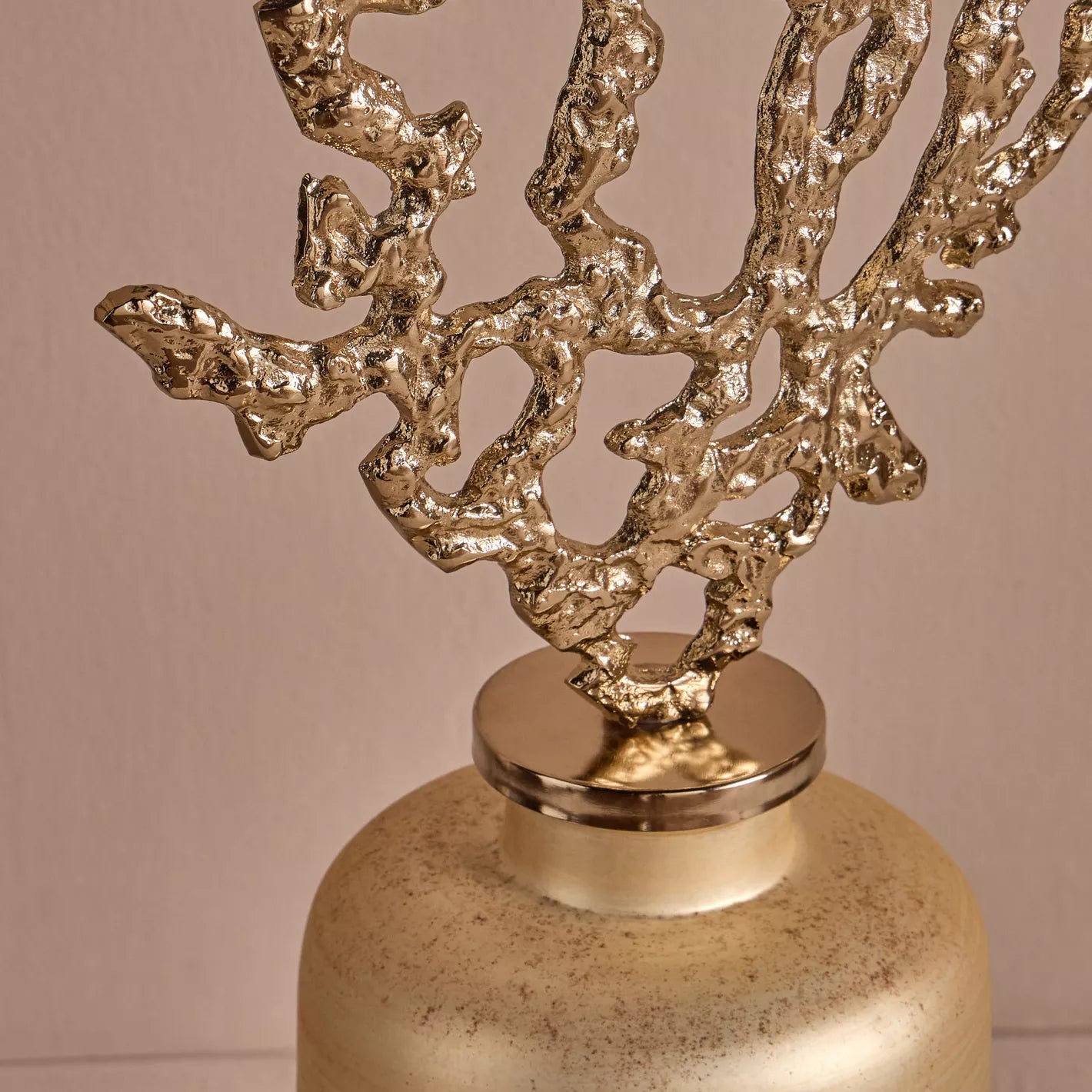 Tamir Glass and Metal Floor Vase - 114 cm