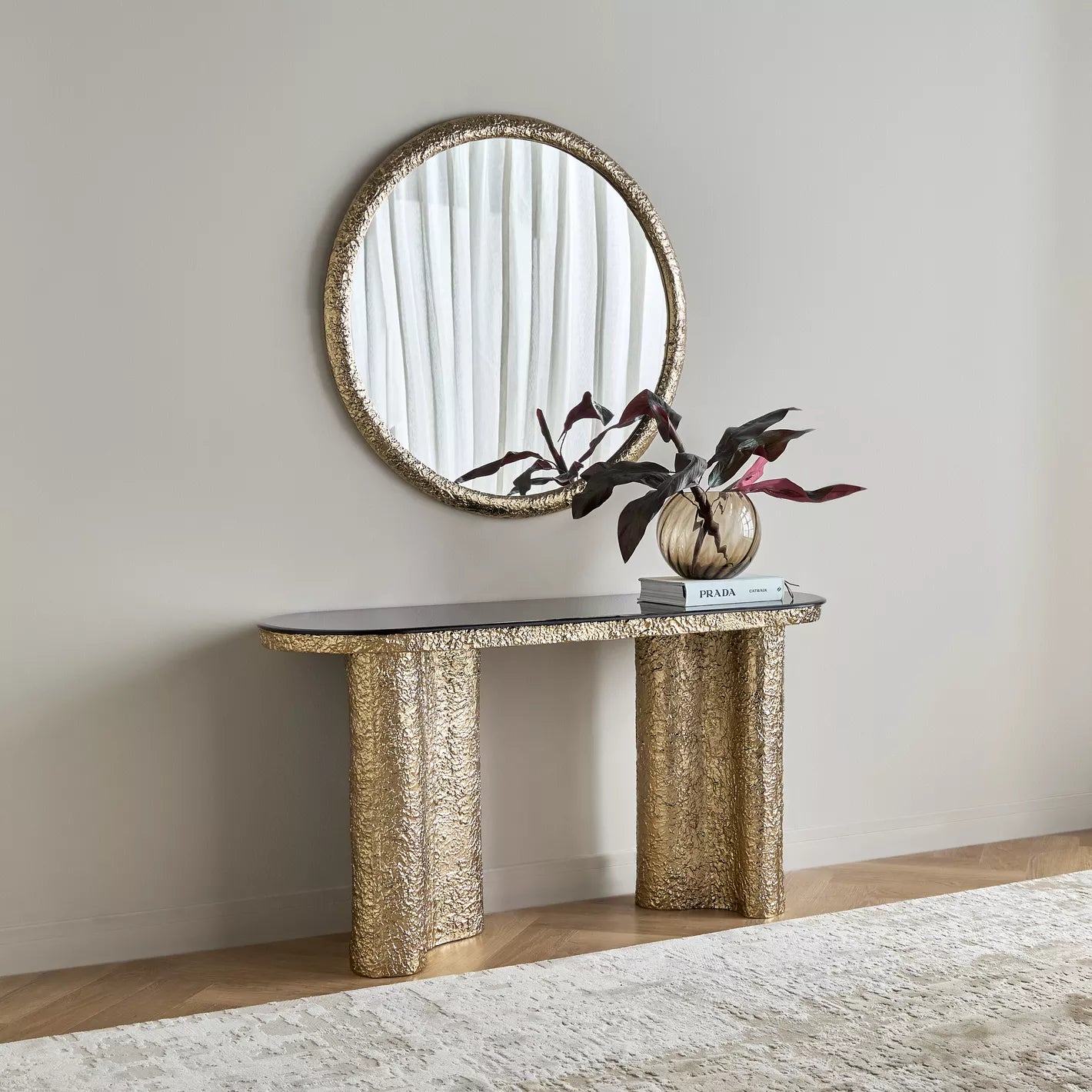 طاولة وحدة التحكم فوان مع مرآة