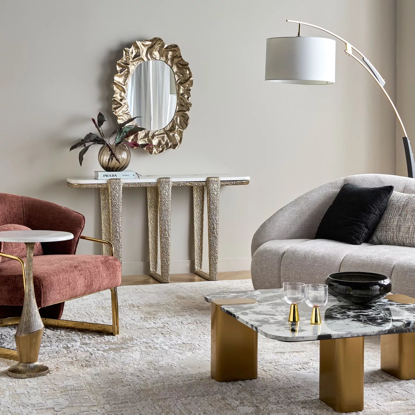 طاولة ريس كونسول مع مرآة