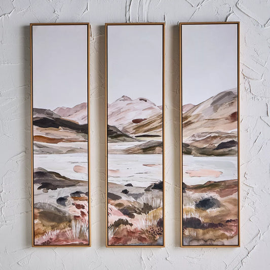 3-Piece Framed Canvas Wall Art Set - 33x123 cm