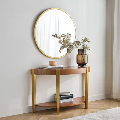 طاولة وحدة تحكم صغيرة مع مرآة