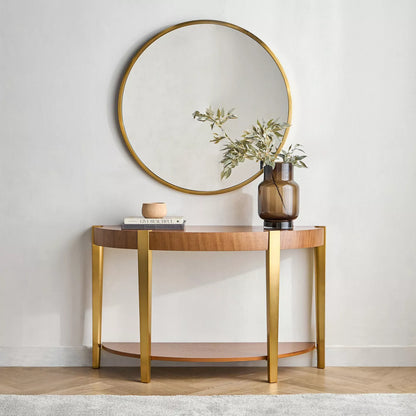 طاولة وحدة تحكم صغيرة مع مرآة