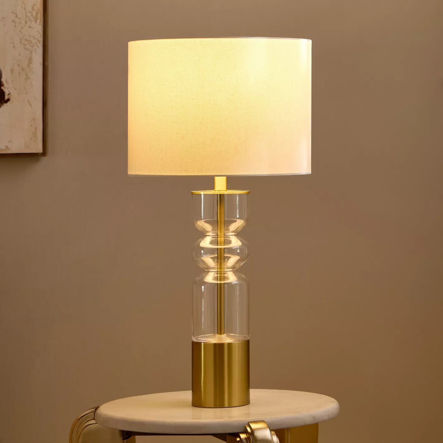Logan Glass Table Lamp - 77 cm