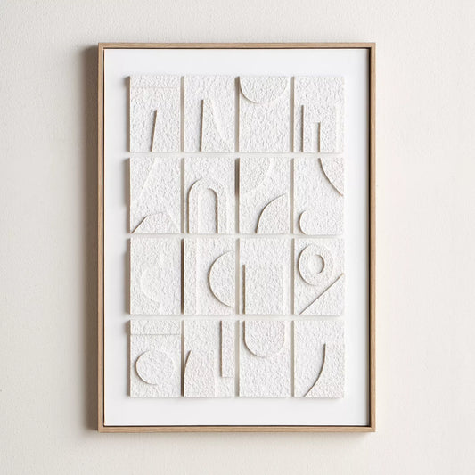 لوحة فنية جدارية مؤطرة ثلاثية الأبعاد من قماش فيبي - 50×70 سم