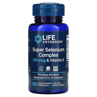 Life Extension, Super Selenium Complex & Vitamin E, 200 mcg, 100 Vegetarian Capsules