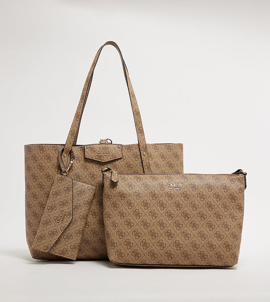 GUESS ECO Monogram Patterned Tote Bag Set