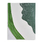 Contemplation abstract hand painted 3d fabric framed wall art 75x3x100cm - green