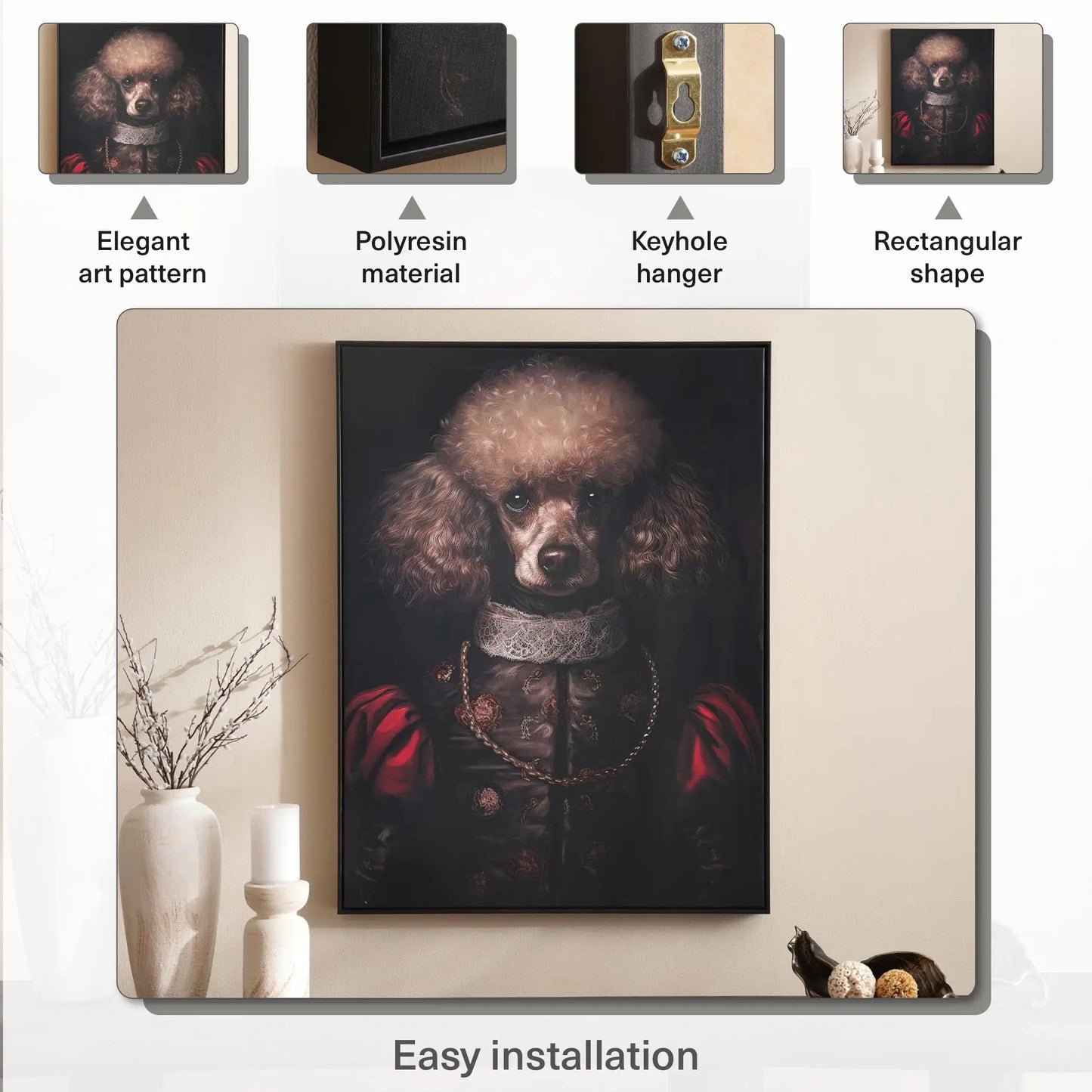 Princess licensed wall art by david soul 93x5x123cm - black