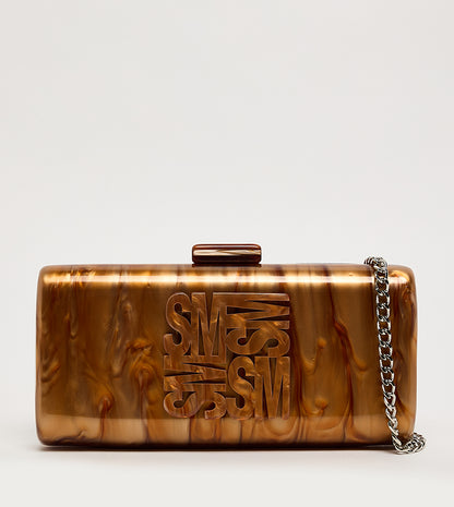 Steve Madden Monogram Detail Marble Clutch