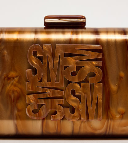 Steve Madden Monogram Detail Marble Clutch