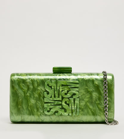 Steve Madden Monogram Detail Marble Clutch
