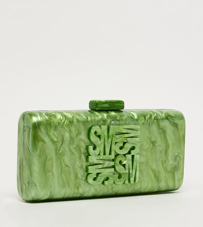 Steve Madden Monogram Detail Marble Clutch