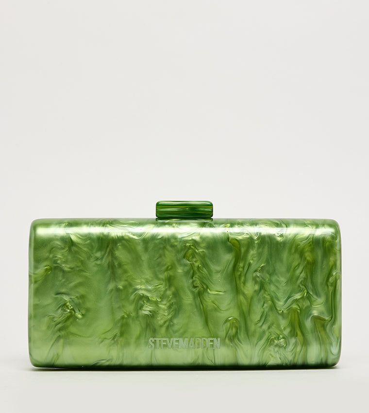 Steve Madden Monogram Detail Marble Clutch