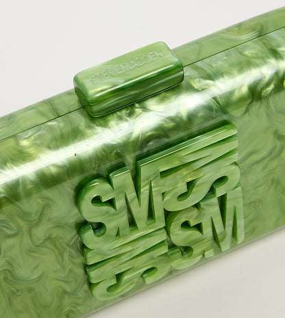 Steve Madden Monogram Detail Marble Clutch