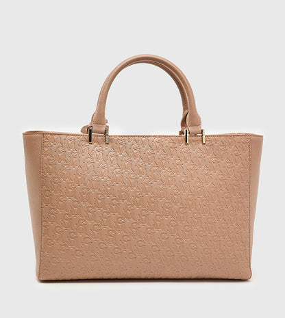 Steve Madden Monogram Debossed Satchel Bag