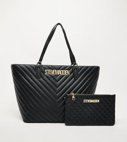 Steve Madden Quilted Tote Bag with Pouch