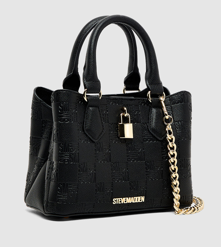 Steve Madden Monogram Patterned Satchel Bag