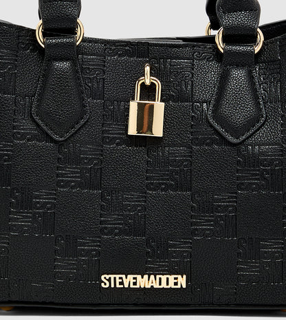 Steve Madden Monogram Patterned Satchel Bag