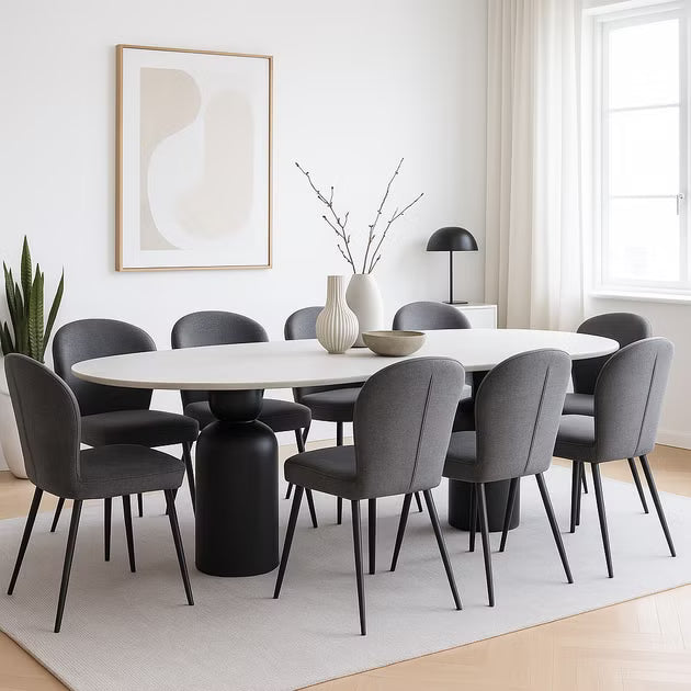 Vonne 1+8 seater dining set with Duna chairs package