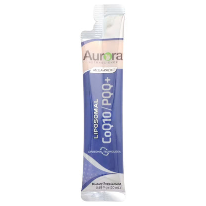 Aurora Nutrascience, Liposomal CoQ10/PQQ+, 10 Packets, 0.68 fl oz (20 ml) Each