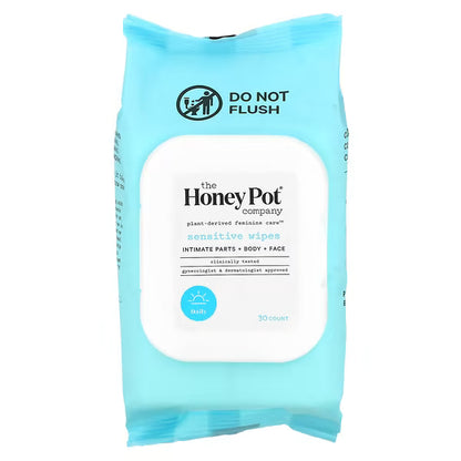 The Honey Pot Company, Sensitive Wipes, 30 Count
