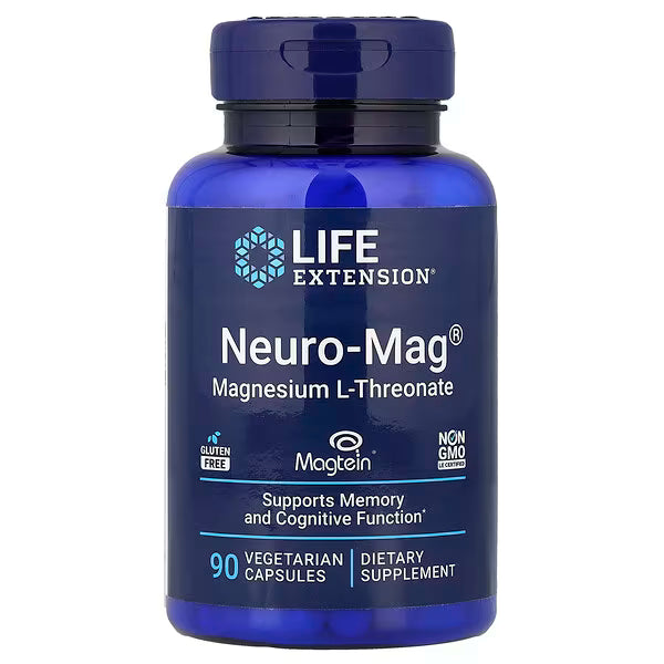 Life Extension, Neuro-Mag®, Magnesium L-Threonate, 90 Vegetarian Capsules (48 mg per Capsule)