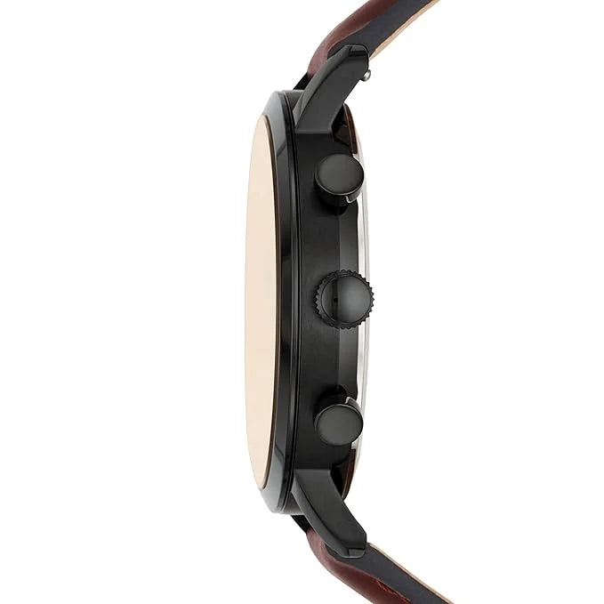 ساعة فوسيل Bq2461 التناظرية بحزام جلدي 