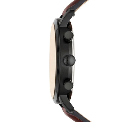 ساعة فوسيل Bq2461 التناظرية بحزام جلدي 