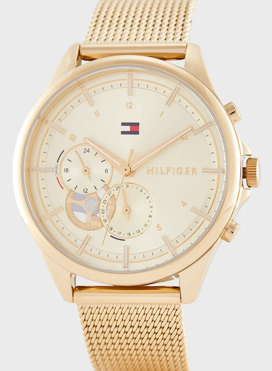 TOMMY HILFIGER Analogue Multifunction Watch with Steel Bracelet