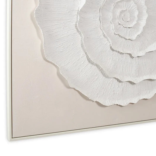 The spiral wall art beige & white 100cmx100cm