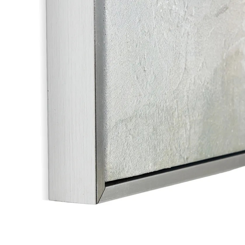 Flock of Gulls Abstract Seascape Hand painted Framed Wall Art, Blue - 80x80cm